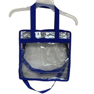 Natural Style Royal Blue Stadium Approved Clear Tote Bag Crossbody Handbag Purse